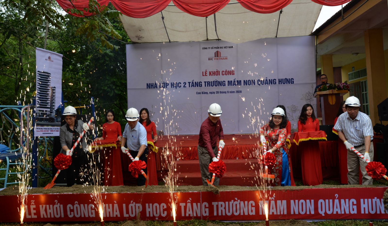 BIC Việt Nam tài trợ xây dựng trường mầm non Quảng Hưng